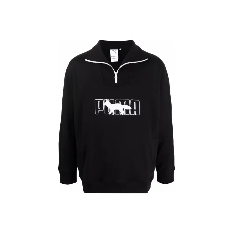 Maison Kitsune X PUMA Sweatshirts Men Black-0