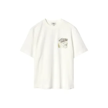 COS T Shirts Men Ecru