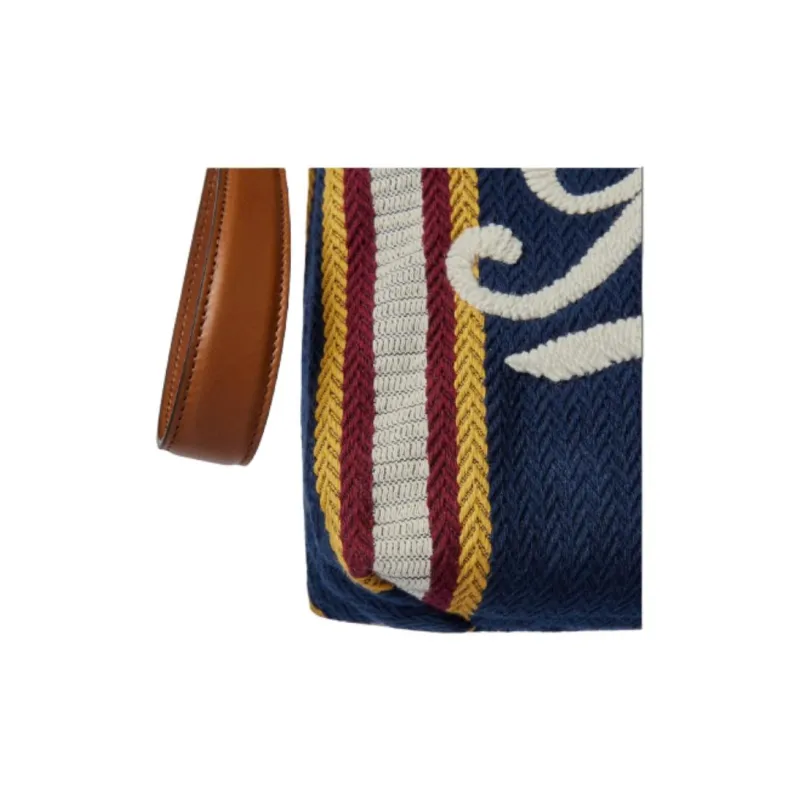 GUCCI Canvas Clutch Tubas Men's Dark Blue-5