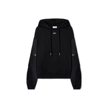 OFF WHITE Logo print Cotton Hoodie