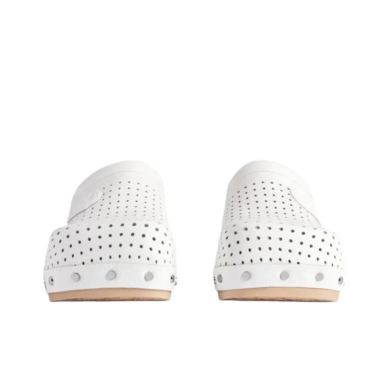 Scholl x Balenciaga Closed Toe Slippers 4cm Women's White-3