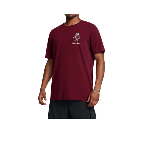 Under Armour State Champs T Shirt Men's Red Brown 625