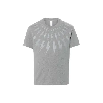 Neil Barrett Fairisle Thunderbolt T Shirt