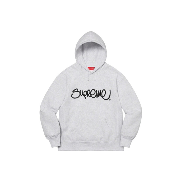 ★22SS WEEK2★Supreme Raised Handstyle Hooded Sweatshirt Supreme Raised Handstyle Hooded Sweatshirt Ash Grey Men's