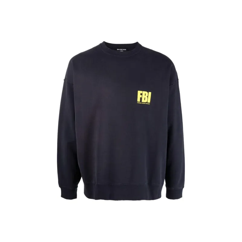 Balenciaga Fbi Crewneck Sweatshirt-0