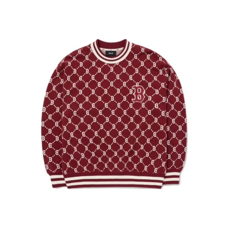 MLB Old Flower Sweatshirts Unisex Red-0