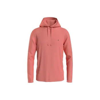 Tommy Hilfiger Long-Sleeve Hooded T-Shirt Sweatshirt Men's Pink