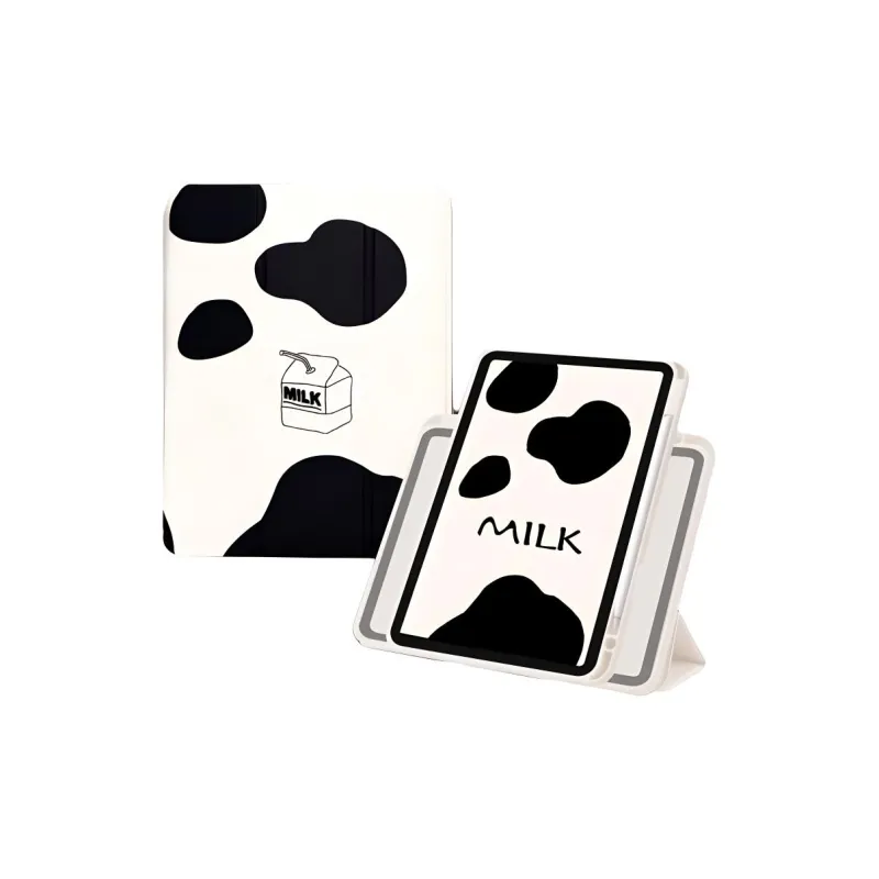 QUWEIKA Magnetic Book Style Anti Bend Detachable Compatible With IPad Acrylic Flat Protective Case-3