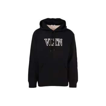 Valentino Logo Detailed Drawstring Hoodie