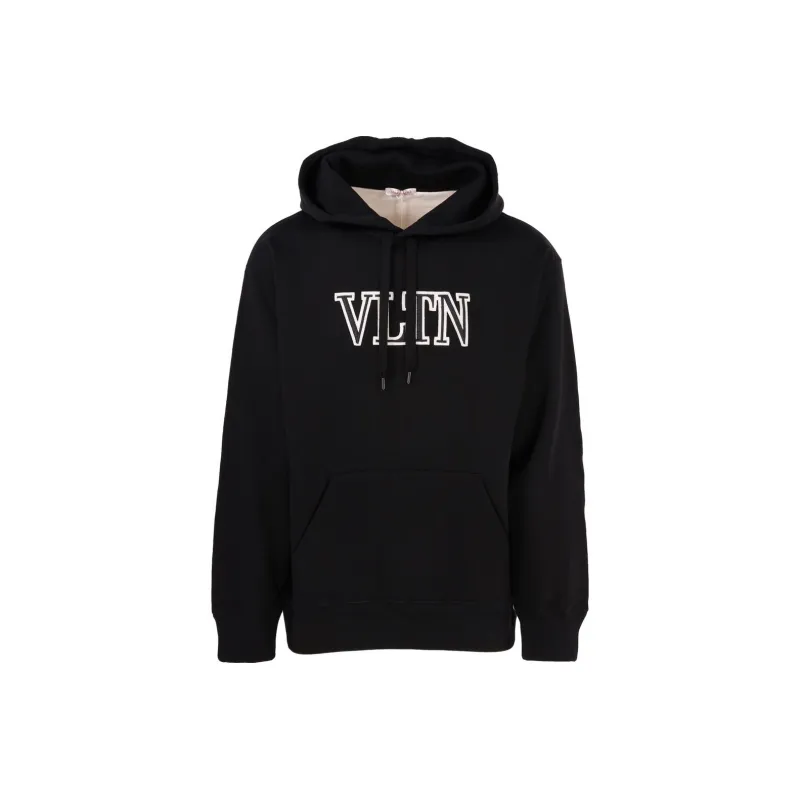 Valentino Logo Detailed Drawstring Hoodie-0