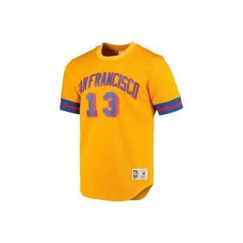 NBA Wilt Chamberlain Gold San Francisco Warriors T-Shirt Men's Gold