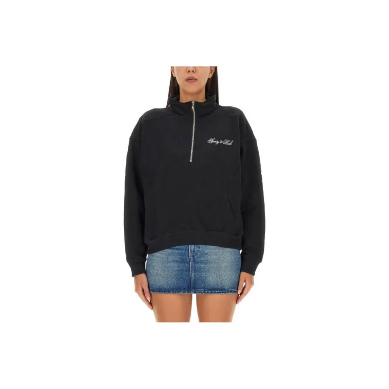 SPORTY & RICH Sweatshirts Unisex Black-0