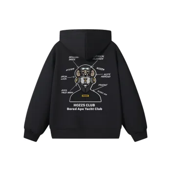 HOZZS x WULIAOYUAN LIANMINGKUAN Pullover Hooded Fleece Lined Hoodies & Sweatshirts Unisex