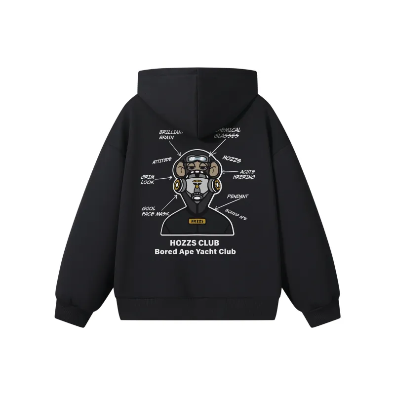 HOZZS x WULIAOYUAN LIANMINGKUAN Pullover Hooded Fleece Lined Hoodies & Sweatshirts Unisex-0