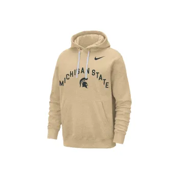 Nike Michigan State Club Fleece Sweatshirt Men's Hemp Yellow