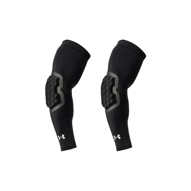Under Armour Basketball Cycling Hiking Arm Guards Black Polyamide Elastane Silicone Unisex Professional Protective-4
