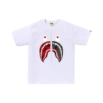 A BATHING APE Abc Camo Rebuild Shark Tee