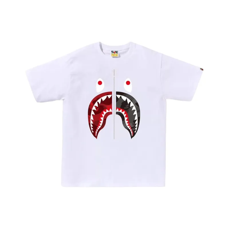 A BATHING APE Abc Camo Rebuild Shark Tee-2