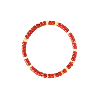 Clear Snow Southern Red Agate Bracelets Unisex