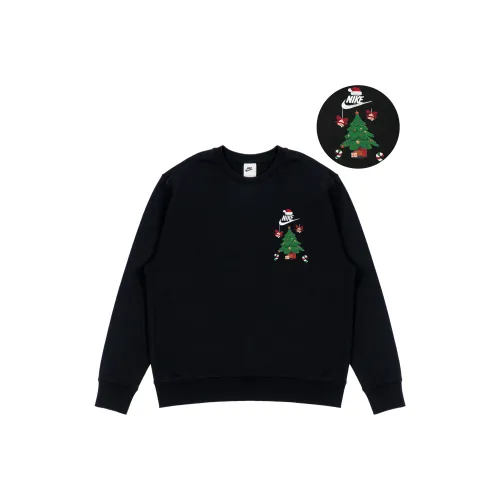 Nike Sweatshirt Christmas Mini Tree Christmas Theme Unisex Black