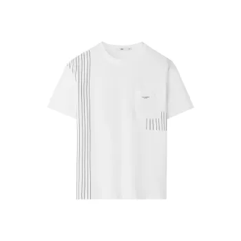 HLA T Shirt Men's Ecru Trim With BT