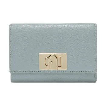 Furla 1927 Collection Leather Wallet Medium Size Women's Blue