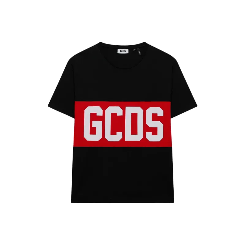 GCDS Band Logo Regular T Shirt-0