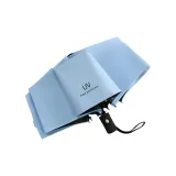 Sky Blue ☂ Fully Automatic 8-Rib Sunny and Rainy Dual-Use Black Vinyl Edition