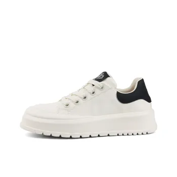 Daying Breathable Height Increase Low Top Casual Shoes Men's White Black