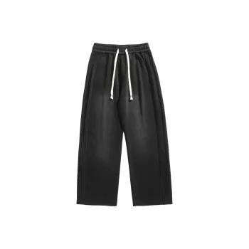 PENTAGONAL HEART Knitted Sweatpants Unisex Black