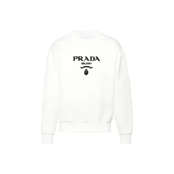 PRADA Chenille Logo Crewneck Sweatshirt