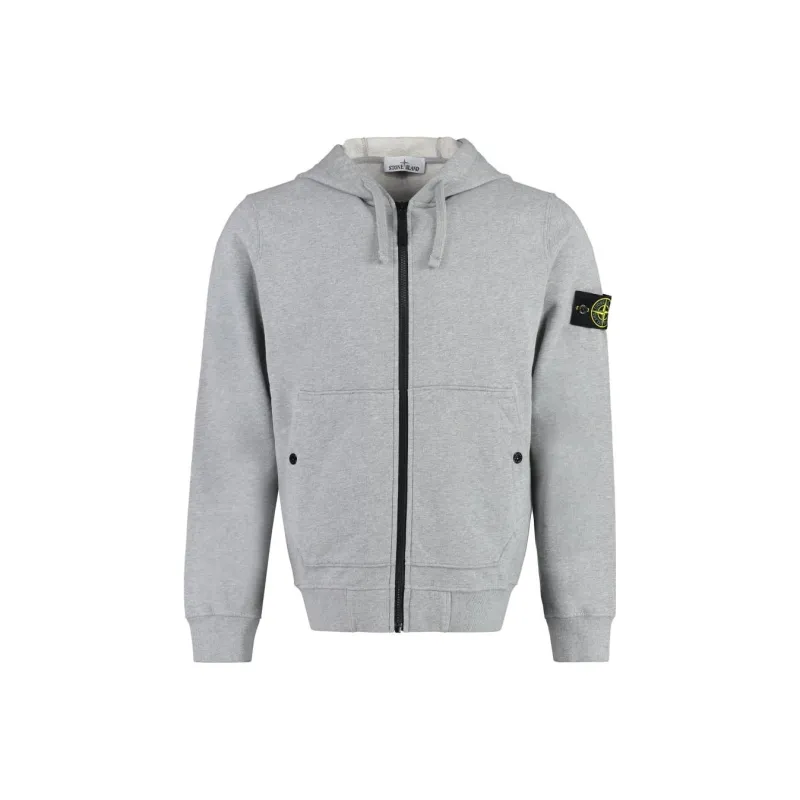 STONE ISLAND Logo Patch Zipped Hoodie-0