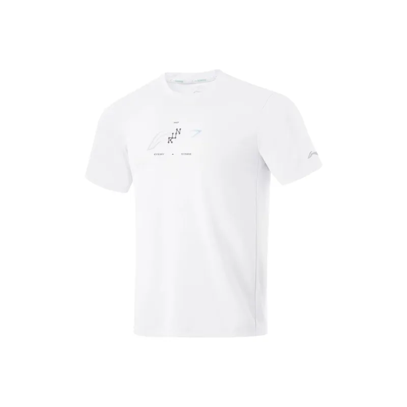 LiNing Li Ning Running Collection T Shirt Men's Standard White-0