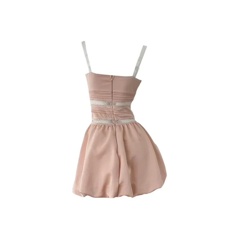 Mu Xiao Xin Slip Dresses Women's Pink-1