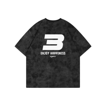 Kepu T Shirt Unisex Dark Gray Printed White