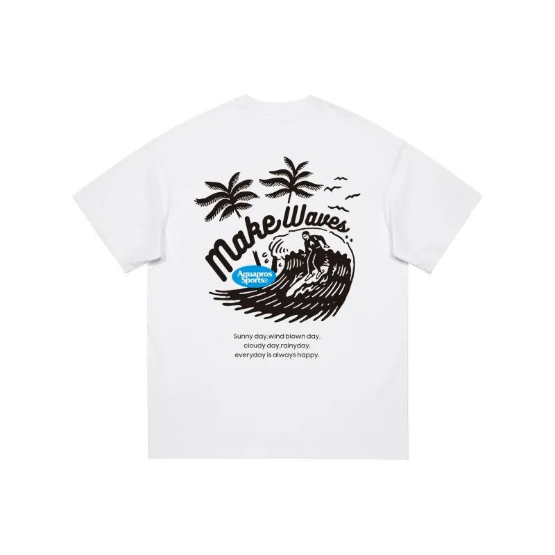 AQUAPROS T Shirts Unisex White-0