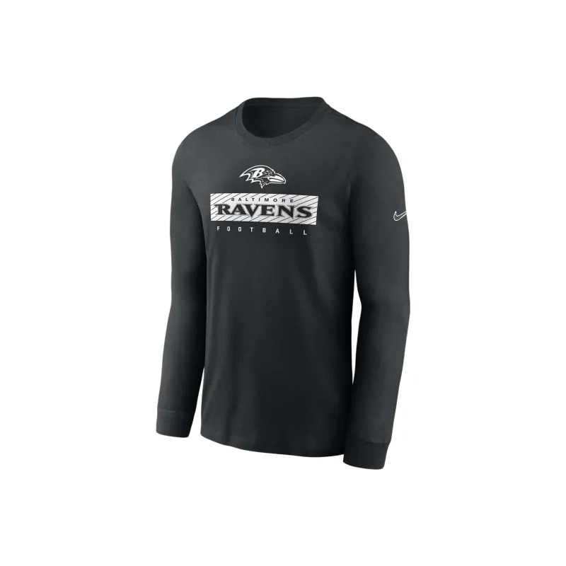Nike Baltimore Ravens Sideline Team Issue Men's Nike Dri-FIT Nfl Long-Sleeve T-Shirt-0