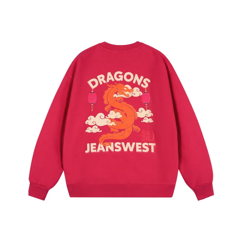 Jean West Sweatshirt Unisex Red-0