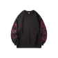 Black (Burgundy Print) (Thickened and Fleece-Lined)