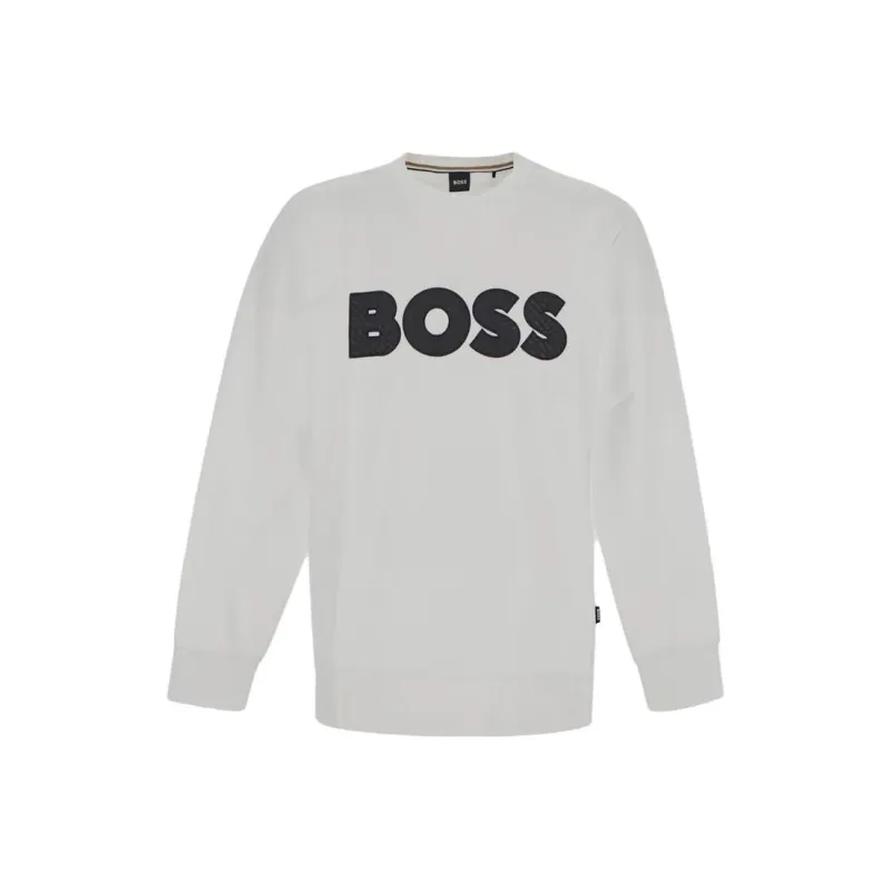 HUGO BOSS Logo patch Cotton Sweatshirt-0