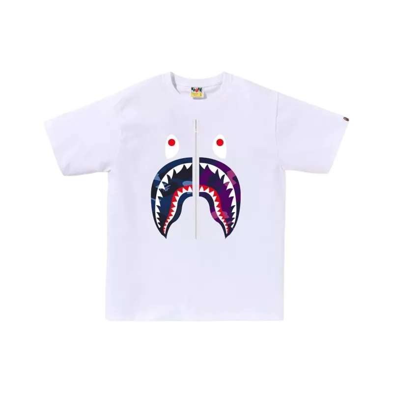 A BATHING APE Abc Camo Rebuild Shark Tee-0