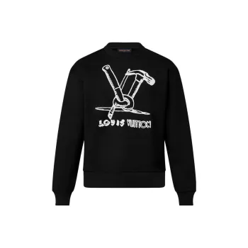 LOUIS VUITTON FW23 Sweatshirt Men's Black