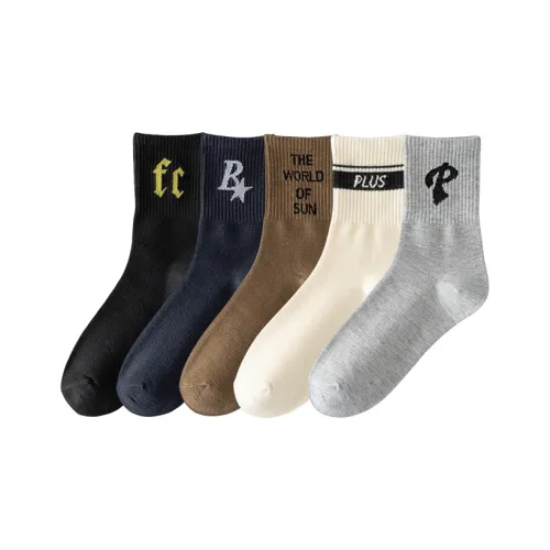 Herbal Primer Mid Calf Socks Men's 5 Pack