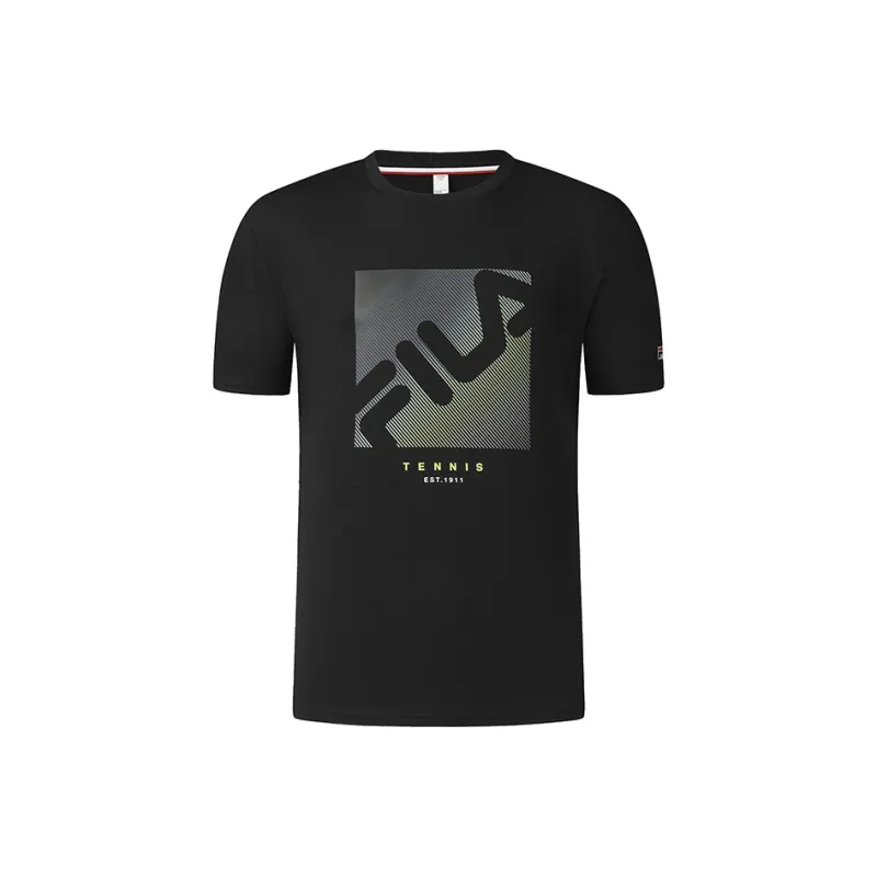 FILA Athletics Tennis T Shirt Men's Pitch Black-0