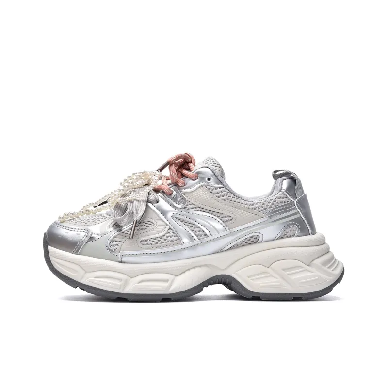 MISTERY Breathable Lightweight Low-Top Chunky Sneakers Women's-12