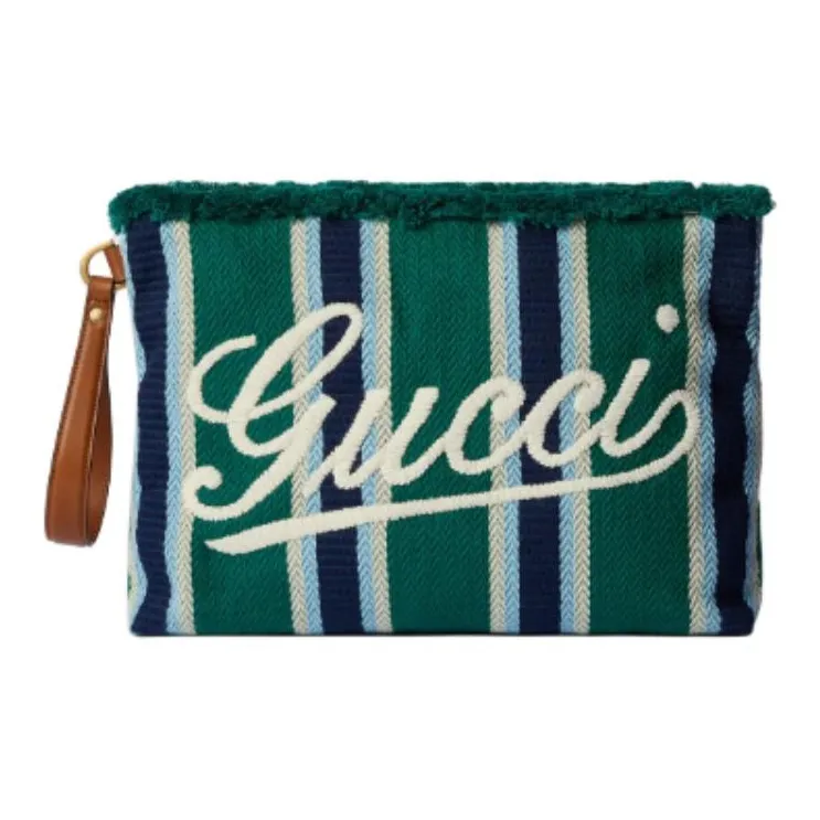 GUCCI Canvas Clutch Tubas Men's Green-0