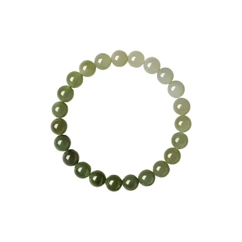 MY WORLD BEGINS AND ENDS WITH YOU Hetian Jade Bracelets Pale Greenish White Jade Women's