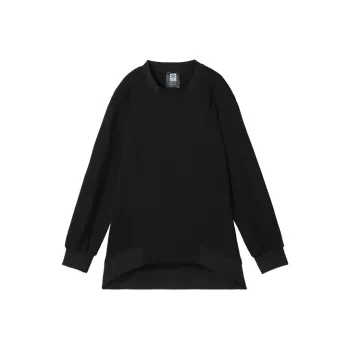 NORVINCY Loose Fit Casual Outerwear Solid Color Sweatshirt Unisex
