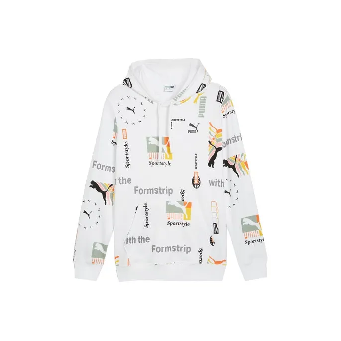 PUMA Hoodie Classics Brand Love Homme Sweatshirt Men's White-0