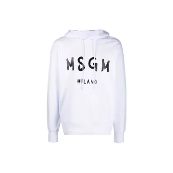 MSGM Logo Printed Drawstring Hoodie